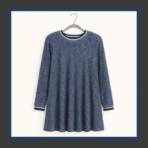 Umgee Blue Lace Short Women's Mini Dress Size L